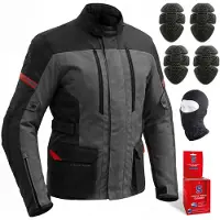 Broger Overland Motorradjacke mit Dreilagigem Aufbau und Herausnehmbaren Protektoren | Textiljacke Motorradtextiljacke Bikerjacke | EN 17092-3:2020 |