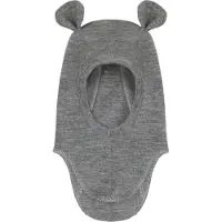 Huttelihut - Kid's Balaclava Ears Wool Fleece - Sturmhaube Gr 53 cm - 4-6 Years grau