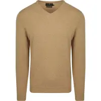 Steppin' Out Pullover V-Ausschnitt Merinowolle Beige