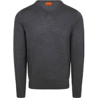 Suitable Merino Pullover V-Hals Anthrazit