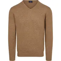 Steppin' Out Pullover V-Ausschnitt Merinowolle Praline