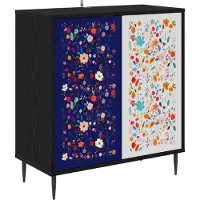 Syfax Sideboard MAINZ Schwarz Eichen-Optik 69 x 33 x 76 cm