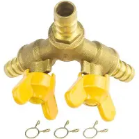 OEM Garten-Y-Verteiler - 3-Wege - Messing - 8mm - Korrosionsbeständig - Für Gartenschläuche