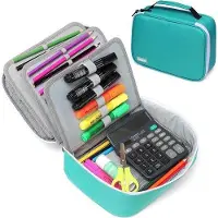 OEM Doppelgürtelgroßes Etui - Große Kapazität für Farbstifte - Türkis