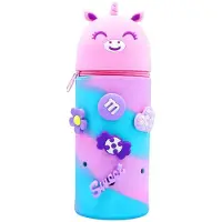 OEM Weiches Silikon-Etui, 2in1 Stiftebox mit Reißverschluss, Kawaii Schule Büro