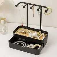 OEM Schmuckorganizer schwarz mit 5 Haken und 20 Beuteln