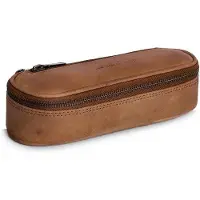 OEM Leder-Etui mit Reißverschluss, Schrein-Etui, camel, für Kinder