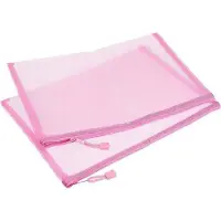 OEM 6-teilige Reisebeutel mit Reißverschluss und Kugelschreiberetui - Nylon-Taschen - rosa - ideal für Reisen