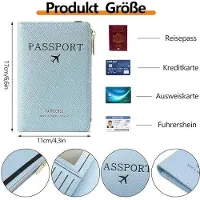 OEM Ledermäppchen Blau RFID-Schutz 17x11cm