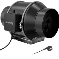 OEM Inline-Rohrventilator, 683 m³/h Luftstrom, variable Geschwindigkeitsregelung, schwarz, Dia.150mm