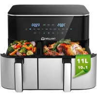 OEM Heißluftfritteuse, Dual-Topf 4L+7L, 2600W Leistung, 220-240V Spannung, 80°C - 200°C Betriebstemperatur, Touchscreen-Steuerung