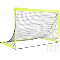 Costway 2er Set Fußballtor für Kinder, Pop Up Fussballtor | Trainingstor mit verstärkten Glasfaserstangen & Tornetzen, Trainingsnetz klappbar
