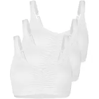 Like it Soft-BH "3er Pack Soft BH Olivia", Damen, Gr. L, N-Gr, weiß, Obermaterial: 92% Polyamid PA. 8% Elasthan EL., BHs Soft-BH