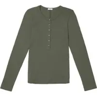 DUER Ribbed Pima Long Sleeve Henley kelp (G02) L