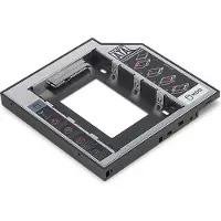 Digitus SSD/HDD Einbaurahmen für den CD/DVD/Blu-ray Laufwerksschacht, SATA auf SATA III, 12,7 mm Bauhöhe, Schwarz, Grau, China