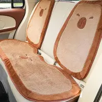 Markenlos Bequeme Auto-Sitzauflage aus Hamster-Plüsch für Lkw, SUV, Van, Pendelfahrten, Roadtrips, Langstreckenfahrten und zu Hause