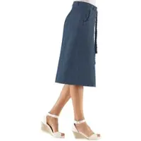 Casual Looks Jeansrock , Damen, Gr. 48, blau (blau, stone, washed), 100% Baumwolle, unifarben, kurz, Röcke Jeansrock