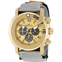 Invicta Coalition Forces 50099 Herrenuhr - Quarzwerk - Edelstahl mit goldenem Zifferblatt - 50 mm
