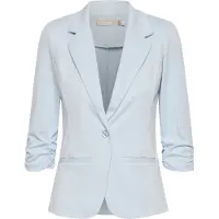 Fransa Blusenblazer "Damen Blazer FRZABLAZER", Damen, Gr. L, blau (cashmere blau), Obermaterial: 74% Polyester PES. 22% Viskose CV. 4% Elasthan EL., Blazer Blusenblazer