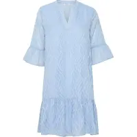 B.young Midikleid "Damen Casual BYFRIKKE", Damen, Gr. 38, N-Gr, blau (kentucky blau), Obermaterial: 100% Polyester PES., Kleider Midikleid
