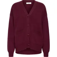 B.young Strickjacke "Damen Langarm BYOTARI", Damen, Gr. M, lila (fig), Obermaterial: 50% Viskose CV. 25% Polyamid PA. 20% Polyester PES. 5% Elasthan EL., Strickjacken Strickjacke