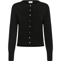 Kaffe Strickjacke "Damen Strickjacke KAlizza", Damen, Gr. XXL, schwarz (schwarz deep), Obermaterial: 80% Viskose LENZING LenzingCV. 20% Nylon NY., Strickjacken Strickjacke