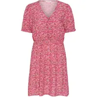 Cream Midikleid "Damen Kleid CRTiah", Damen, Gr. 34, N-Gr, pink (bright pink small flowers), Obermaterial: 100% Viskose CV., Kleider Midikleid