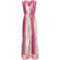 B.young Midikleid "Damen Kleid BYIPOLI", Damen, Gr. 34, N-Gr, pink (festival fuchsia mix), Obermaterial: 100% Polyester PES., Kleider Midikleid