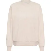 Kaffe Sweatshirt "Damen Sweatshirt KAmelody", Damen, Gr. S, beige (feather gray melange), Obermaterial: 70% Baumwolle CO. 30% Polyester PES., Sweatshirts Sweatshirt