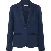 Fransa Blusenblazer "Damen Blazer FRBLAZER", Damen, Gr. L, blau ((noos) schwarz peacoat), Obermaterial: 74% Polyester PES. 21% Viskose CV. 5% Elasthan EL., Blazer Blusenblazer