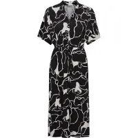 Fransa Jerseykleid "Damen Jerseykleid FRFEDOT", Damen, Gr. M, N-Gr, schwarz (schwarz mix), Obermaterial: 95% Viskose CV. 5% Elasthan EL., Kleider Jerseykleid