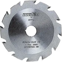 Mafell Nutenfräsblatt ellipsenförmig, Hartmetall, 120 x 3,6 x 20 mm, 12 Zähne - 91794