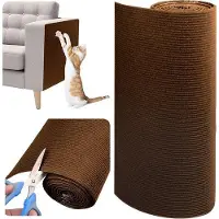 OEM Selbstklebende Katzenkrabatemat - Katzenkratzer für Möbel - Schutz Katzen vor Beschädigung (40 x 200 cm, dunkelbraun)