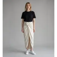 ROTATE für Damen. 116698857 Linno-Rock mit cremefarbenem Knoten (38), Weiß, Lässig, Party, Recyceltes Polyester