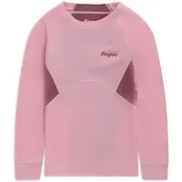 Bergans Inner:Pure Merino Kinder Langarm Unterhemden faded pink-rose dust Größe 104 Schnell trocknend Merinowolle