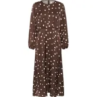Culture Midikleid "Damen Kleid CUdotty", Damen, Gr. S, N-Gr, braun (braun, weißcap dot), Obermaterial: 50% Viskose CV. 50% Viskose LENZING ECOVERO CV LenzEcov., Kleider Midikleid