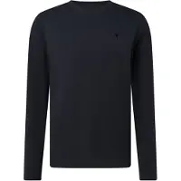 JOOP! Langarmshirt JOOP "Pino", Herren, Gr. L, dunkelblau, Single Jersey, Obermaterial: 100% Baumwolle, unifarben, normal, Rundhals, Shirts Langarmshirt, reine Baumwolle