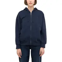 Mustang Sweatshirt "Damen Style Rochelle", Damen, Gr. L, blau (dunkelblau), 100% Baumwolle, relaxed fit normal, Sweatshirts Sweatshirt