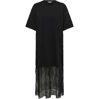 Culture Midikleid "Damen Kleid CUsantora", Damen, Gr. L, N-Gr, schwarz, Obermaterial: 100% Baumwolle CO., Kleider Midikleid