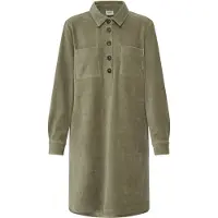 Fransa Midikleid "Damen Casual FRMILANI", Damen, Gr. M, N-Gr, braun (overland trek), Obermaterial: 64% Baumwolle CO. 34% Polyester PES. 2% Elasthan EL., Kleider Midikleid