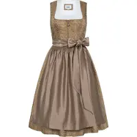 Nübler Dirndl NÜBLER "Midi Dirndl Frieda", Damen, Gr. 34, EURO, braun, Obermaterial: 100% Viskose CV., Kleider Dirndl