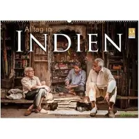 CALVENDO Alltag in Indien (Wandkalender 2024 DIN A2 quer), Monatskalender: 12 Alltagsszenen aus Indien (Menschen)
