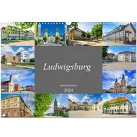 CALVENDO Ludwigsburg Impressionen (Wandkalender 2024 DIN A3 quer), Monatskalender: Die einmalige Stadt Ludwigsburg in zwölf genialen Bildern (Orte)