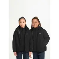 Jack Wolfskin - Kid's Iceland 3in1 Jacket - Doppeljacke Gr 128 schwarz