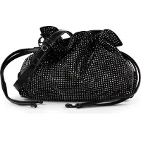 Liu Jo für Damen. AF6099-T767A Kleine Riccy-Tasche mit Strasssteinen, schwarz (OSFA), Lässig, Party, Polyester