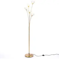 Costway Stehlampe 180cm in Löwenzahnform, Stehleuchte mit Metallrahmen & Fußschalter, Standleuchte dekorativ, Bodenlampe modern, Standlampe Leselampe