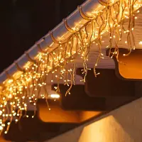 Salcar 10m 400 LED Lichterkette Eisregen LED Lichterkette Weihnachten Lichtervorhang 8 Betriebsmodi mit Memory-Funktion & Fernbedienun