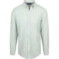 Steppin' Out Hemd Linen Cotton Streifen Grün