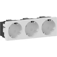 Ggk 6936 Steckdose 3-fach Winkel M45-3W-9010, 45x45mm erhöhter Berührungsschutz, weiß M45-3-Steckdose M453Steckdose