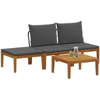 vidaXL 4 stk. Massives Akazienholz & Seil Natur